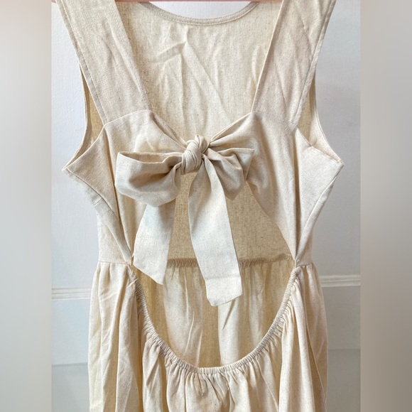 Petal + Pup Leisl Linen Dress in Beige - Picture 6 of 9